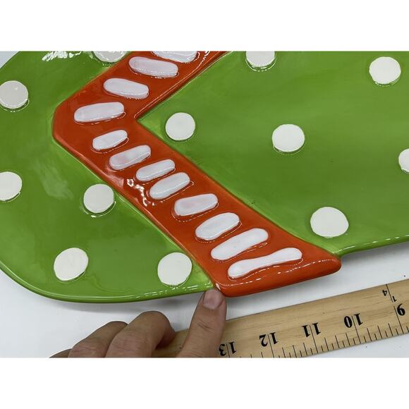 MSC Mainstreet Collection Flip Flop Platter Hand Painted 17 Inch Serving Tray - Picture 7 of 7
